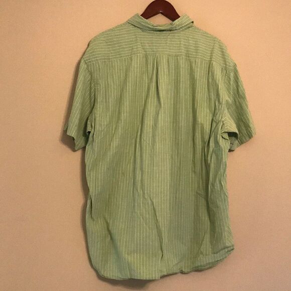 IZOD Green Stripe Short Sleeve Button Down - XXL - Picture 6 of 6